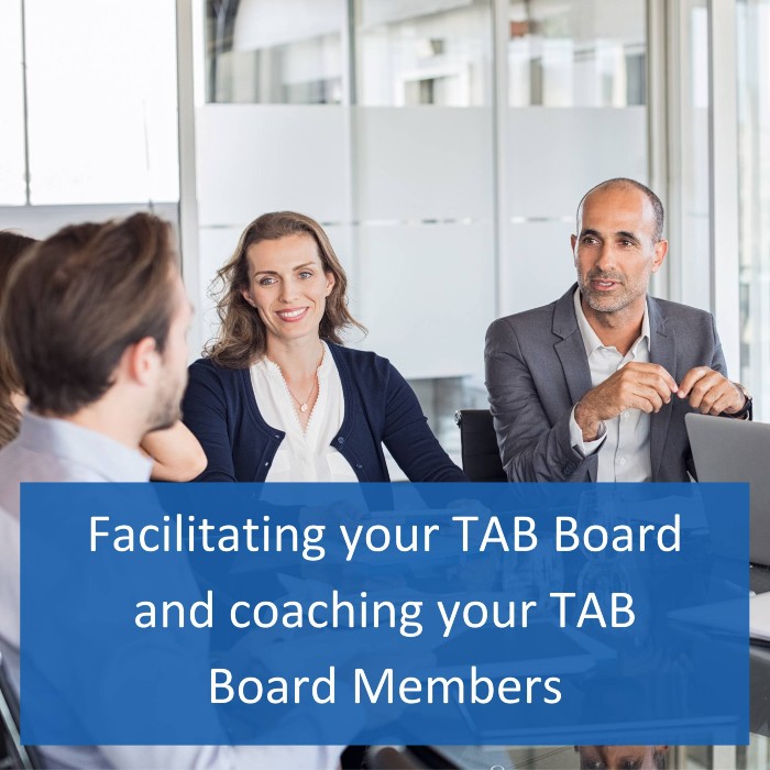 TAB board facilitator and members Image of facilitating your TAB board and coaching your TAB board members